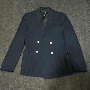H&M Men’s Double Breasted Navy Blazer 36R